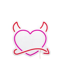 Vegas Lights LED Dekolicht Neonschild Teufel 30 x 28 cm