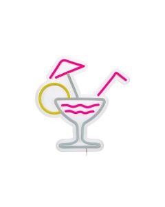 Vegas Lights LED Dekolicht Neonschild Cocktail Drink 30 x 30 cm