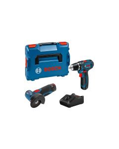 Bosch Professional Akku-Bohrschrauber Set 12 V-GSR+GWS+2 x 2.0Ah