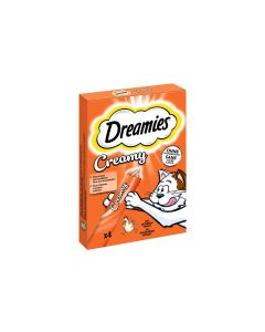 Dreamies Katzen-Snack Creamy Huhn, 4 x 10g