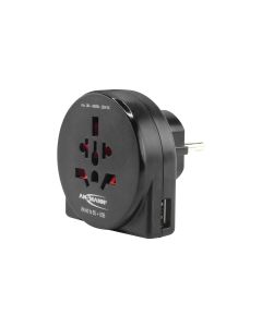 Ansmann Reiseadapter World to EU + USB