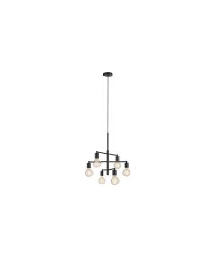 Markslöjd Pendelleuchte Cielo 6L, 6 x E27, Sandy Black