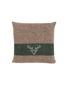 Eskimo Kissen Hirsch 45 x 45 cm, Braun/Grün