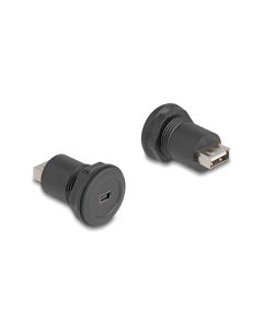 Delock USB 2.0 Mini-B zu USB 2.0 Typ-A Einbaubuchse