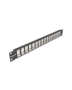 Delock Patchpanel Keystone 16 Port 1 HE 19 Rack