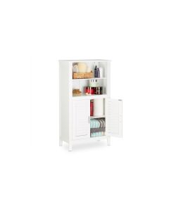 relaxdays Badezimmerregal 92 x 50 x 25.5 cm, Weiss