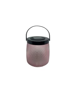 Dameco Laterne LED Solar, 15.2 cm, Pink
