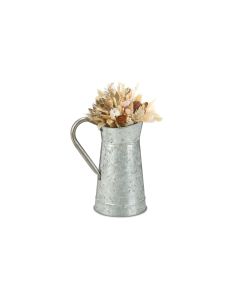 relaxdays Vase Vintage Krug 27.5 cm, Silber