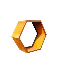 Innovesta Holzregal Corten, Rostbraun, Hexagon