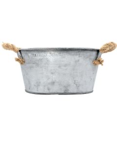 CHALET Blumentopf Elis 27 x 18 x 12 cm, Silber