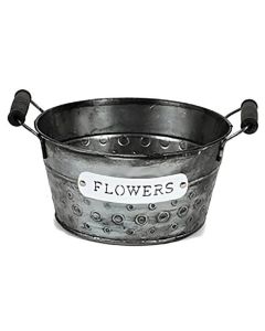 CHALET Blumentopf Bubble 18 x 9 x 14cm, Silber