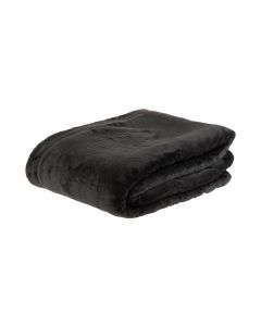 COCON Decke Fleece Sherpa 150 x 200 cm, Anthrazit-Weiss