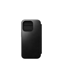 Nomad Modern Horween Leather Folio iPhone 15 Pro Schwarz