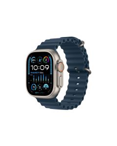 Apple Watch Ultra 2 Natural Titanium Ocean Band Blau