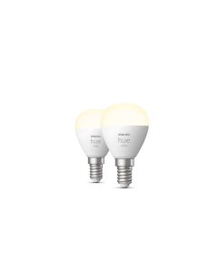 Philips Hue Leuchtmittel White E14 Luster Doppelpack 2 x 470 lm