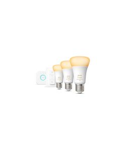 Philips Hue White Ambiance E27 3er Starter Set + Dimmschalter 3x1055 lm