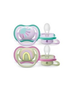 PHILIPS AVENT Nuggi ultra air 0-6 Mt. Sonne/Regenbogen Lila/Olivgrün