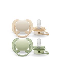 PHILIPS AVENT Nuggi ultra soft 0-6 Mt. Hellgrün/Beige