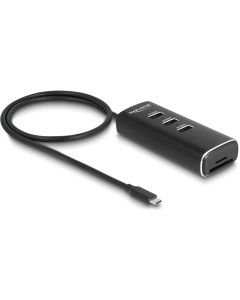 Delock USB-Hub 3x USB A/1x USB C 10Gbps und 1x mircoSD/SD