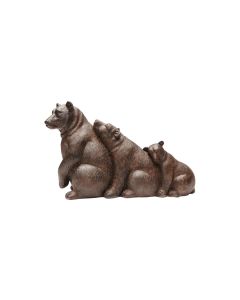 Kare Dekofigur Relaxed Bear Family Braun