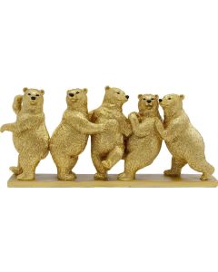 Kare Dekofigur Tipsy Dancing Bears Gold