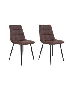 House Nordic Stuhl Middelfart 2 Stück, 86 x 55 cm, Braun/Schwarz