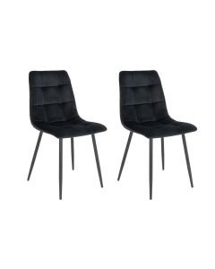 House Nordic Stuhl Middelfart 2 Stück, 86 x 55 cm, Schwarz