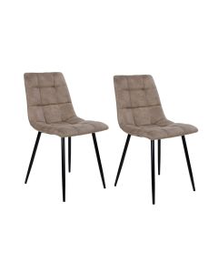 House Nordic Stuhl Middelfart 2 Stück, 86 x 55 cm, Hellbraun/Schwarz