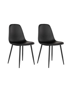 House Nordic Stuhl Stockholm 2 Stück, 86 x 50 cm, Schwarz