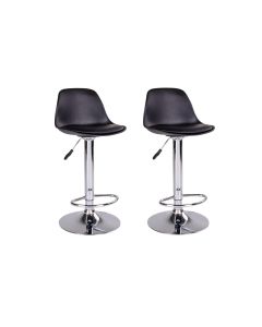 House Nordic Barhocker Trondheim 2 Stück, 41 x 104 cm, Chrom/Schwarz