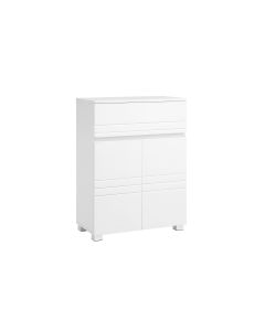 VASAGLE Badezimmerregal mit Schublade 80 x 30 cm, Weiss