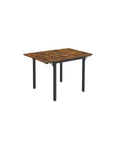 VASAGLE Tisch für 4 Personen 120 x 76.2 cm, Braun/Schwarz