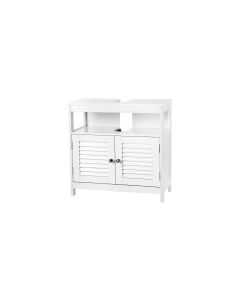 VASAGLE Waschbeckenunterschrank mit Türen 60 x 60 cm, Weiss