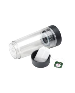 Brabantia Thermobecher Make & Take 360 ml, Dunkelgrau/Transparent