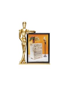 Kare Bilderrahmen Proudly Gold/Schwarz, 16 x 21 cm