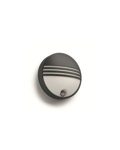 Philips myGarden Wandleuchte Yarrow, 600 lm, Schwarz + Sensor