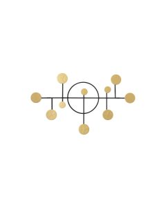 Kare Wandgarderobe Art Circles Gold/Schwarz