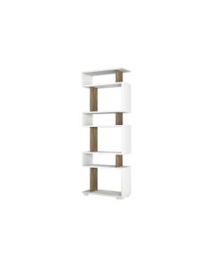 Woody Fashion Regal Blok 60 x 165 x 19.5 cm, Nature/Weiss