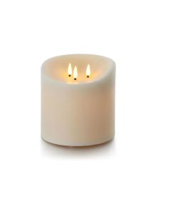 balthasar LED Outdoor Echtwachskerze, Creme