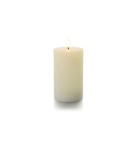balthasar LED Zylinderkerze Rillen, Creme