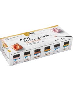 Kreul Acrylfarbe Metallic Set Glamour 6 Stück je 20 ml