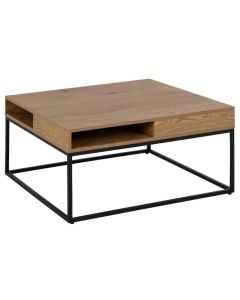 AC Design Couchtisch Willford 80 x 80 x 40 cm, Nature/Schwarz