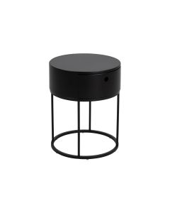 AC Design Nachttisch Polo Ø 40 x 51 cm, Schwarz