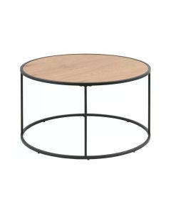 AC Design Couchtisch Seaford Rund, Nature/Schwarz