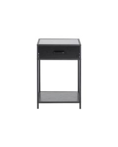 AC Design Nachttisch Seaford 42 x 35 x 63 cm, Schwarz