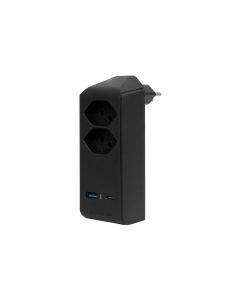 Brennenstuhl Abzweigstecker 2 x T13, 1 x USB A, 1 x USB C, 300° drehbar