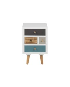 AC Design Nachttisch Thais 36 x 30 x 59 cm, Mehrfarbig