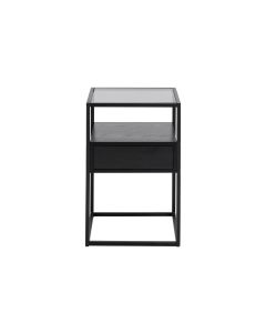 AC Design Nachttisch Randolf 40 x 35 x 60 cm, Schwarz