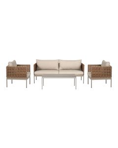 Schou Loungeset Dicte, Set 4-teilig, Grau/Nature