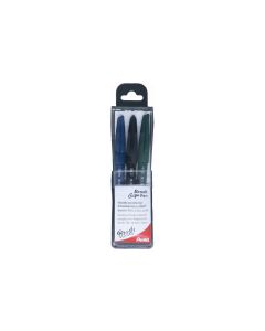 pentel Filzstift Brush Sign Pen Pigment 3-teilig